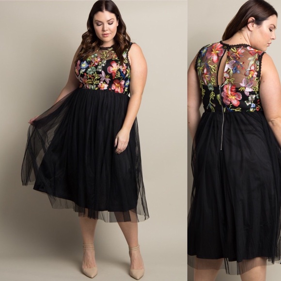 Pinkblush Dresses & Skirts - 💙NWT!💙 Pink Blush Floral Embroidered Tulle Dress